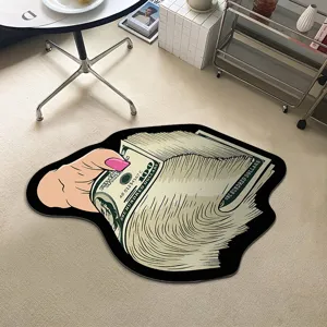 Tapis decoratif avec motif dollar americain pour salon chambre et descente de lit