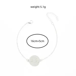 Silbernes Pilz-Anhänger-Armband mit verstellbarer Verlängerungskette für Damen.