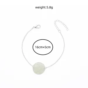 Leuchtendes Herz runder Anhänger Armband für Damen Mode Nachts leuchtender Schmuck