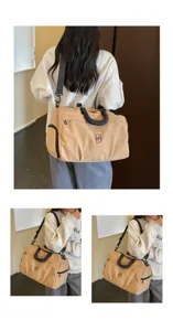 Large capacity travel duffle bag, stylish shoulder crossbody bag for daily fitness and short trips.