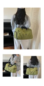 Large capacity travel duffel bag stylish casual shoulder crossbody gym bag for women