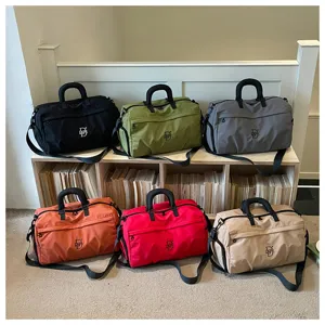 Large capacity travel duffel bag multi-color waterproof fitness shoulder bag detail