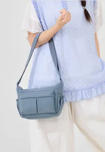 Dames casual nylon schoudertas multi-compartiment eenvoudig effen crossbody tas dagelijks