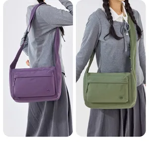 Bolso bandolera multifuncional casual para mujer, gran capacidad bolsa de viaje práctica simple.