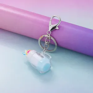 Acryl schöner Getränk Schlüsselanhänger Mini Tasse Anhänger Detailansicht für Geschenk.