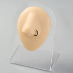Roestvrij staal neusring set nep piercing clip op neus hoepel lichaam sieraden set