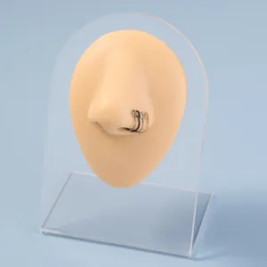Roestvrij staal nep neusring hoepel clip op niet piercing lichaam sieraden set voor dames