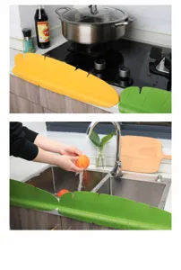 Silikon Küchenspüle Wasserspritzschutz, blattförmige Anti-Spritz-Wand für Arbeitsplatte Waschbecken.
