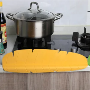 Silikon Küchenspüle Spritzschutz, gelbes Blatt Design Wasserbarriere für Arbeitsplatte.