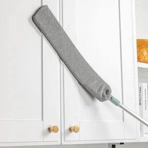 Largo mango plumero de microfibra cepillo de limpieza extensible para techo y debajo de la cama.