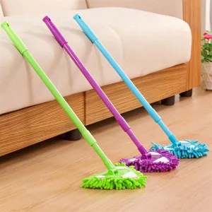 Mini Triangle Cleaning Mop Telescopic Dust Mop Rotatable Wall Ceiling Cleaning Tool For Household Tile Bathroom