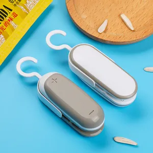 Portable mini plastic bag heat sealer handheld food packaging sealing machine with hook