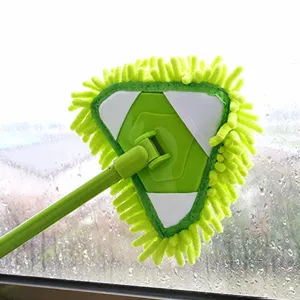 Mini triangle cleaning mop with telescopic handle for window and floor cleaning daily use