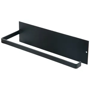 Black metal kitchen paper towel holder wall mounted roll paper rack for kitchen storage shelf