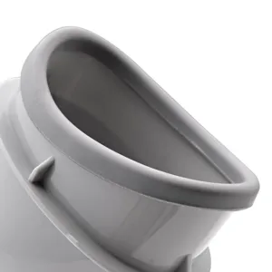 Imbuto orinatoio portatile per donne, viaggi all'aperto, campeggio ed emergenza, plastica grigia.