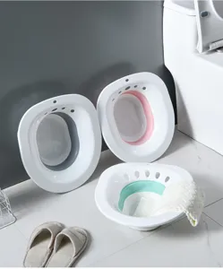 Collapsible sitz bath basin for postpartum care, pregnant women and daily intimate hygiene use.