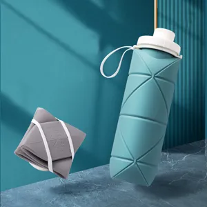 Portable Foldable Silicone Water Bottle Large Capacity Travel Sports Drinkware High Temperature Resistant Cup