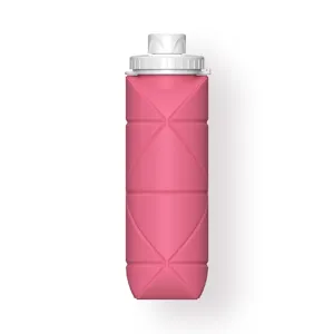 Collapsible silicone water bottle for outdoor travel sports portable heat resistant cup 500ml