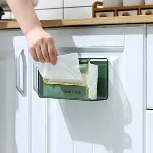 Wand-tissuebox, groen kunststof gezichtspapierdispenserhouder voor keuken badkamer.