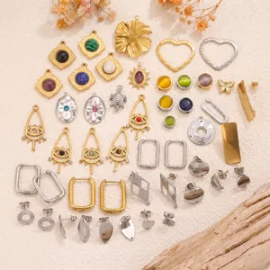 Colgantes de joyería DIY de acero inoxidable accesorios retro de titanio al por mayor