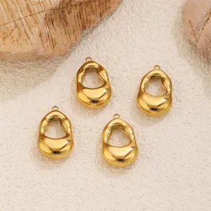 Edelstahl Vintage geometrischer Kürbis Anhänger für DIY handgemachte Schmuck Accessoires