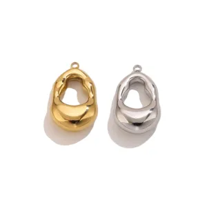 Edelstahl Vintage geometrischer Kürbis Anhänger DIY handgefertigte Schmuck Zubehör Großhandel