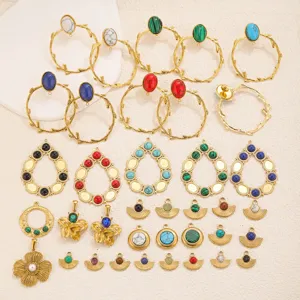 Roestvrij staal DIY sieraden bevindingen edelsteen hangers ketting accessoires groothandel