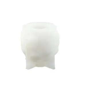 White silicone mold for DIY candles and plaster crafts, flexible and easy to release.