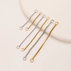 Stainless steel extension chain for necklace bracelet DIY jewelry making accessories.