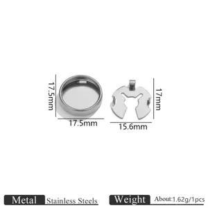 Rostfreier Edelstahl runder Druckknopf Metallverschluss fuer Taschen Kleidung DIY Zubehoer.