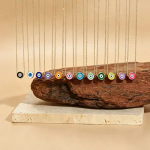 Böser blick anhänger halskette bunte türkische augen amulett gold kette modeschmuck