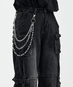 Multi-layer skull pant chain hip-hop Gothic jeans waist chain fashion metal accessory