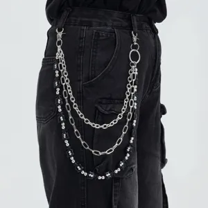 Multi-layer metal pants chain hip-hop style chain wallet chain for women jeans apparel