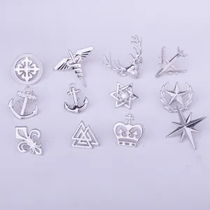 Vintage Metall Mini Brosche Set, retro Reversnadeln für Herren Anzug und DIY Zubehör.