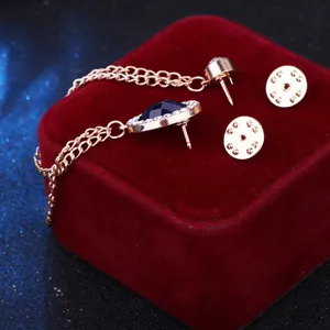 Runde Strass Brosche mit Kettenguertel, eleganter Anzug Pin fuer stilvolle Damen und Herren.
