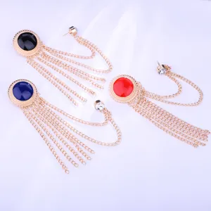 Men multi-chain tassel brooch collar pin stylish suit fashion accessory detail view