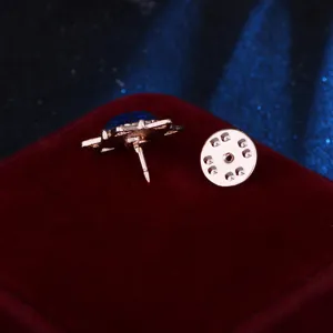 Modische koreanische elegante sechsstrahlige Stern Strass Brosche Mini Kragennadel.