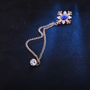Europäische Mode Kreuz Brosche Herren Quaste Kette Kragennadel Hemd Jacke Schmuck