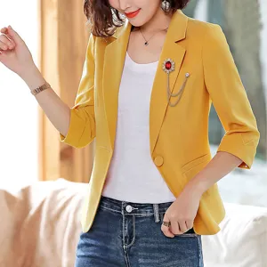 Vintage court style red gemstone tassel chain brooch pin for women jacket accessories detail view