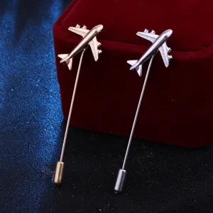 Elegante Flugzeug Reversnadel Set, stilvolles Metall Anzug Zubehör für Damen und Herren.