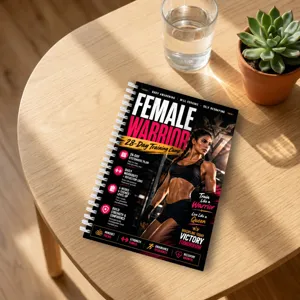 Female Warrior 28-Tage Fitness-Trainingsplan Spiralnotizbuch A5 Trainingsplaner Fitnessjournal Mit Zielsetzung Für Frauen