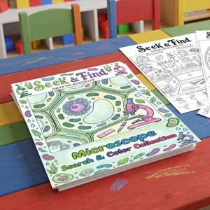 Kinder Malbuch Papier Material Wissenschaftliche Mikroskop Mikrobielle Welt Suche Farbe Poster Malerei Kunst Sammlung