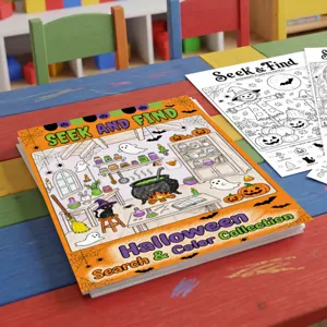 Libro Da Colorare E Cercare Halloween Per Bambini Poster Da Disegno Educativo Attività Divertente Regalo Di Halloween