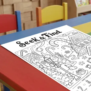 Children candy theme coloring poster search and find activity book creative art drawing for kids