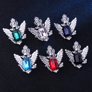 Spilla retrò aquila con strass per uomo vintage cristallo abito spilla accessori