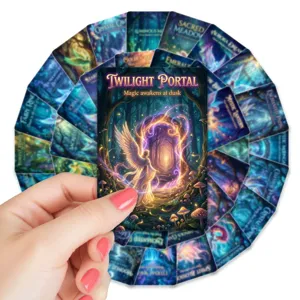 Set carte oracolo angelo fantasia tarocchi meditazione spirituale guarigione dettaglio.