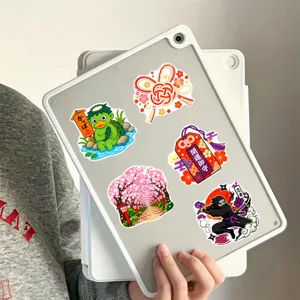 Japanese style cute cartoon stickers set, perfect aesthetic laptop and tablet decoration pack.