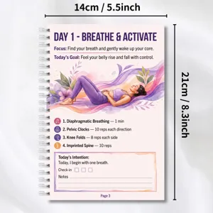 Taccuino planner per esercizi di pilates diario di allenamento spirale 14x21cm