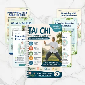 Tai Chi Trainingsleitfaden Heft für Senioren Heimfitness Übungen 28-Seiten Spiralbindung