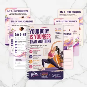 Quaderno Planner per Pratica Quotidiana di Pilates 28 Giorni Manuale di Allenamento Fitness